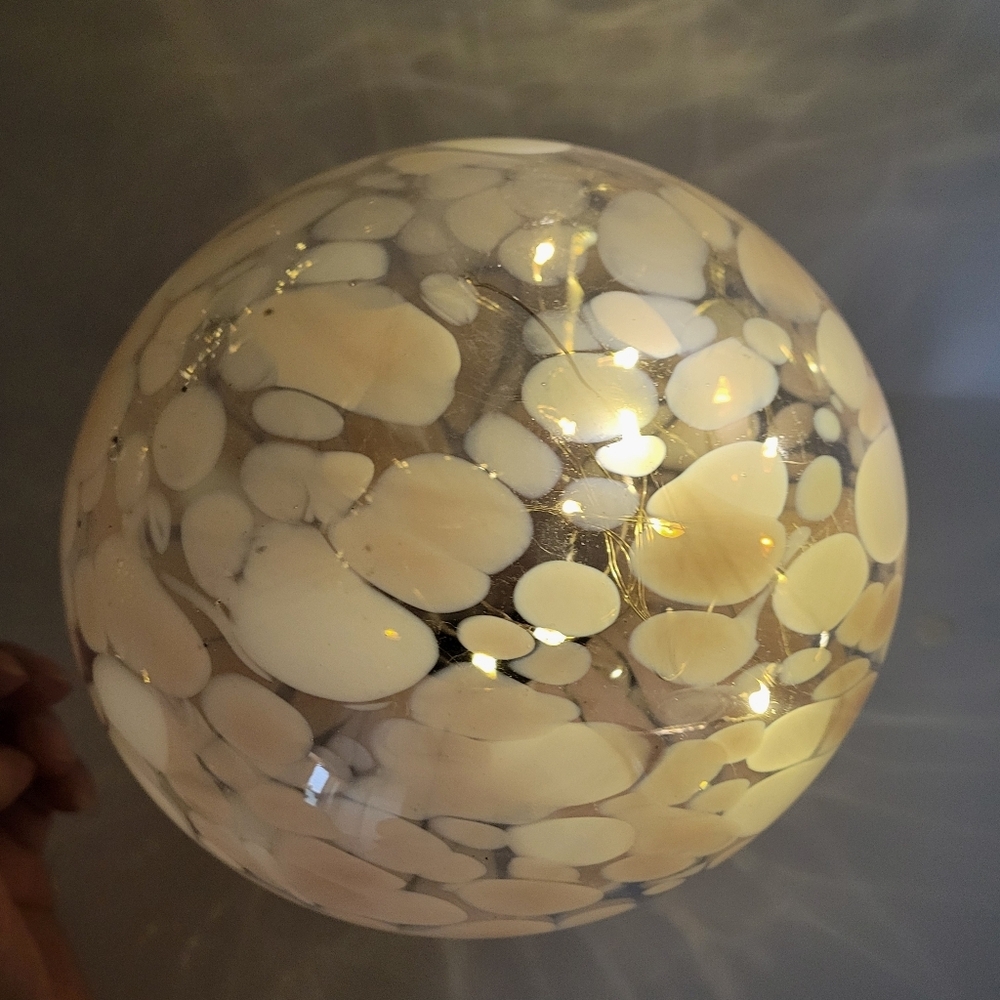Home Decor Blush Pink & White Confetti Deco Glass Mushroom Lamp Light Up 6 - Picture 16 of 16